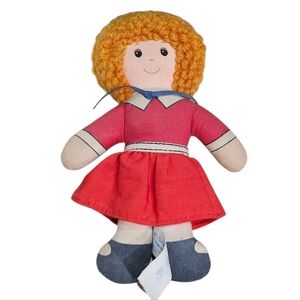 Vintage Knickerbocker Little Orphan Annie Stuffed Doll Approx 7in Tall
